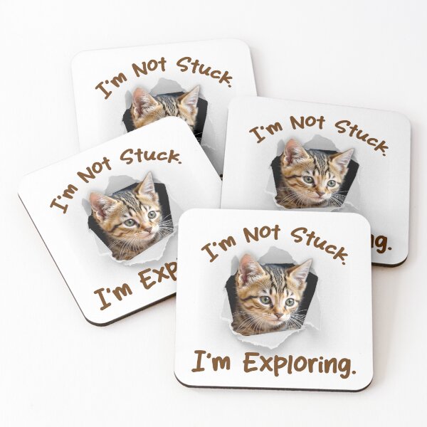 Item preview, I'm Not Stuck, I'm Exploring – Cute Curious Cat designed and sold by flexilecreation.