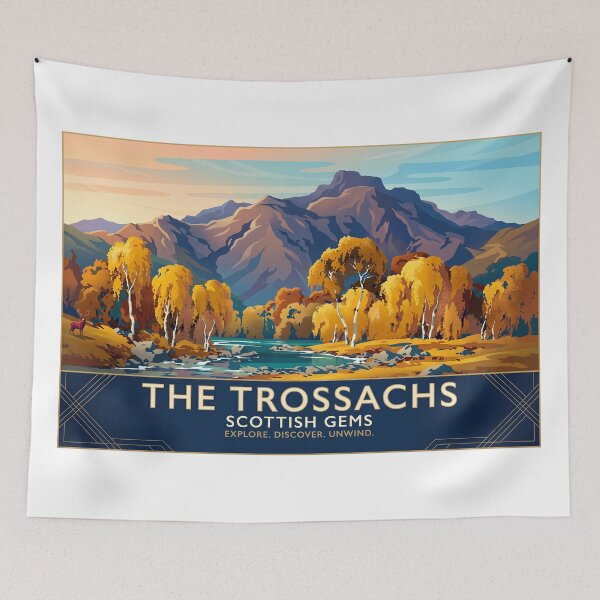 Item preview, The Trossachs, Scottish Travel Poster designed and sold by ArtworkNorth.