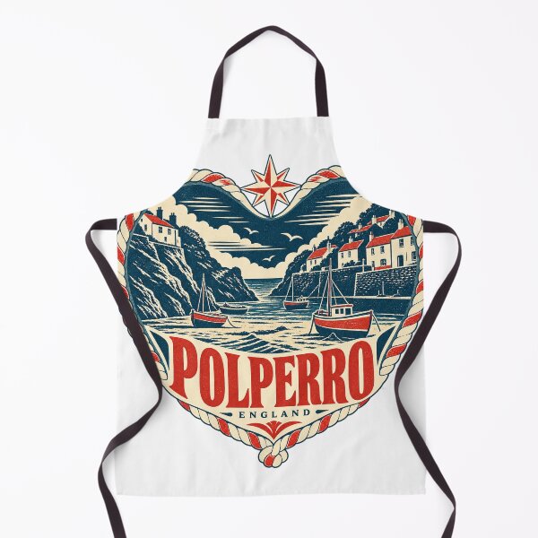 Item preview, Polperro England Travel Souvenir Nautical Woodcut Heart designed and sold by VisualArtsOasis.