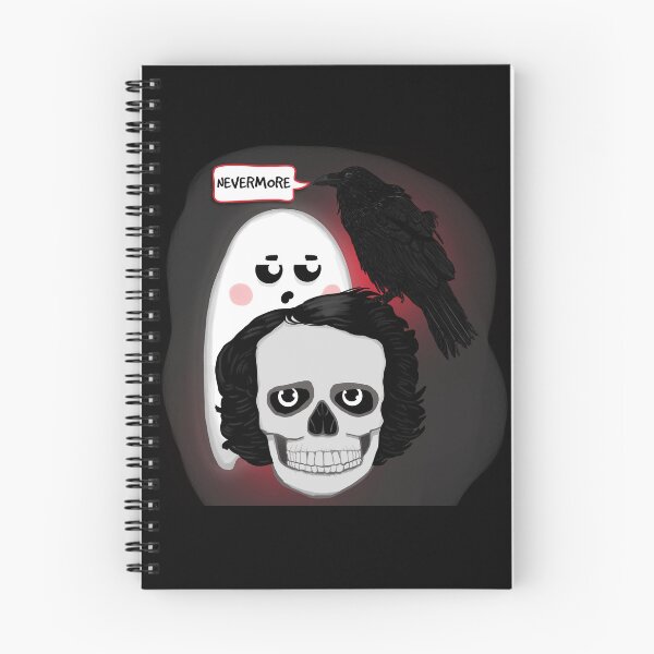 Aperçu de l'œuvre Boo Ghost Nevermore avec Poe et Monsieur Raven créée et vendue par WillowerStudio.