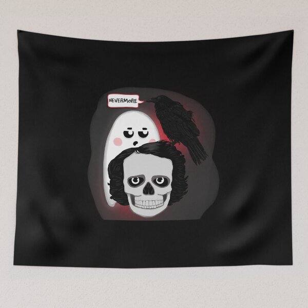 Item preview, Boo Ghost Nevermore With Poe and Mister Raven designed and sold by WillowerStudio.
