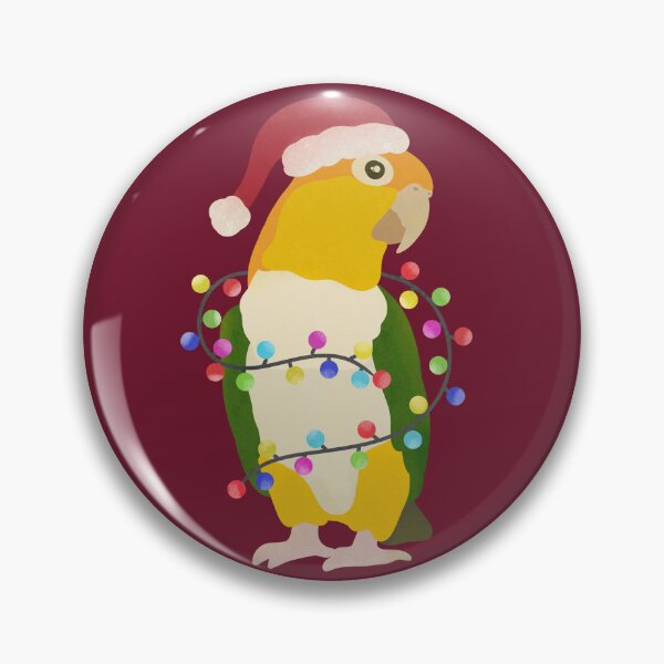 Item preview, White Bellied Caique Christmas Illustration designed and sold by FandomizedRose.