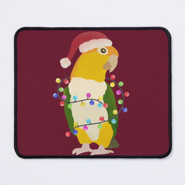 Item preview, White Bellied Caique Christmas Illustration designed and sold by FandomizedRose.