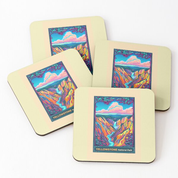 Item preview, Yellowstone National Park Grand Canyon & Lower Falls Travel Poster designed and sold by ArtworkNorth.