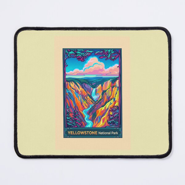 Item preview, Yellowstone National Park Grand Canyon & Lower Falls Travel Poster designed and sold by ArtworkNorth.