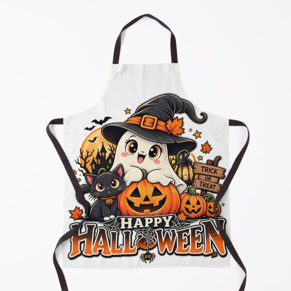 Item preview, Spooky Season Smiling Ghost T-Shirt designed and sold by DesignArtist.ia.