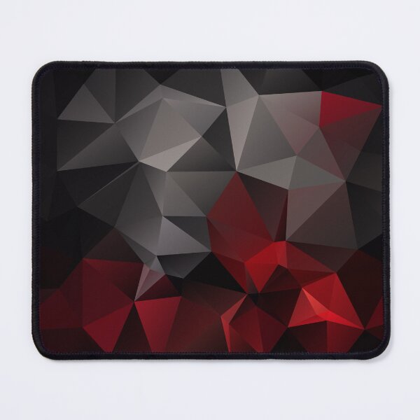 Item preview, Abstract background of triangles polygon wallpaper in black red colors  designed and sold by fuzzyfox.