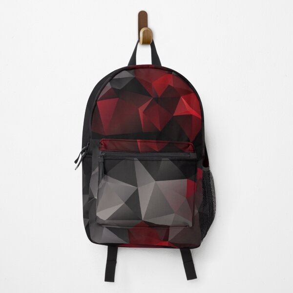 Item preview, Abstract background of triangles polygon wallpaper in black red colors  designed and sold by fuzzyfox.
