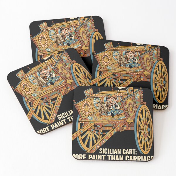 Item preview, Sicilian Cart More Paint Than Carriage Illustration designed and sold by MarianneFrank.
