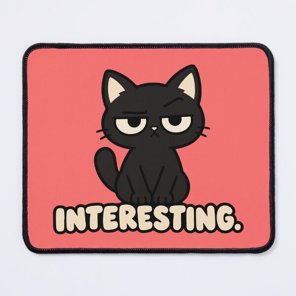 Item preview, Interesting Funny Black Cat – Unimpressed Cat designed and sold by MewMade.