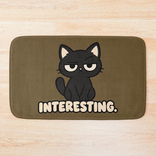 Item preview, Interesting Funny Black Cat – Unimpressed Cat designed and sold by MewMade.