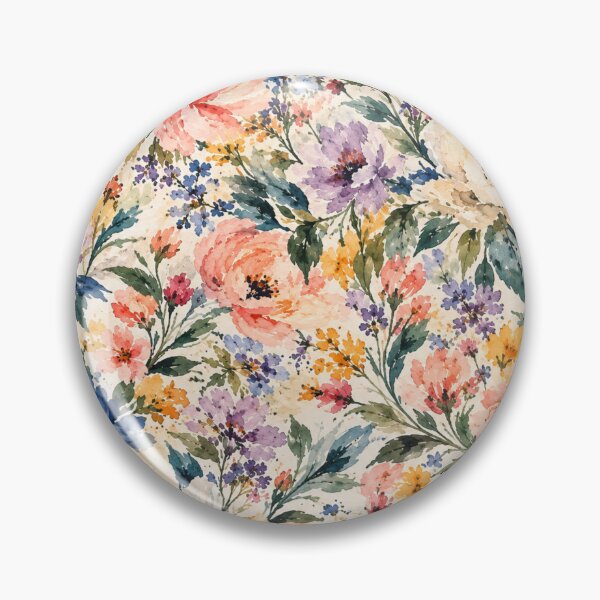 Item preview, Romantic Watercolor Wildflower Garden Pattern designed and sold by VibnWalls.