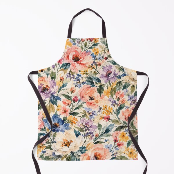 Item preview, Romantic Watercolor Wildflower Garden Pattern designed and sold by VibnWalls.