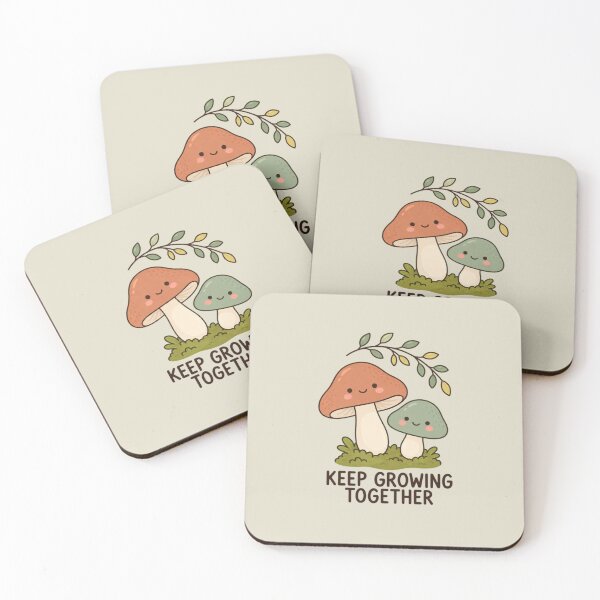Item preview, Keep Growing Together | Cute Mushroom Friendship Art designed and sold by MrDev.