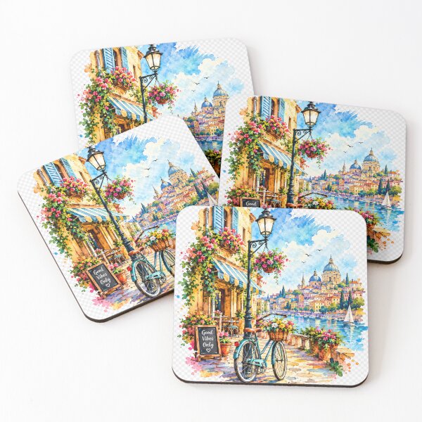 Item preview, Watercolor european street art designed and sold by urbanshop7.