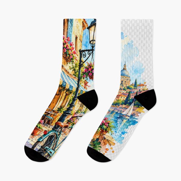Item preview, Watercolor european street art designed and sold by urbanshop7.