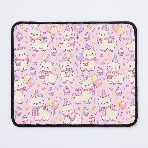 Item preview, Cute Birthday Alpaca Pastel Kawaii Party Pattern designed and sold by Soft Berry Studio.