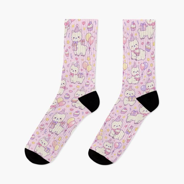 Item preview, Cute Birthday Alpaca Pastel Kawaii Party Pattern designed and sold by Soft Berry Studio.