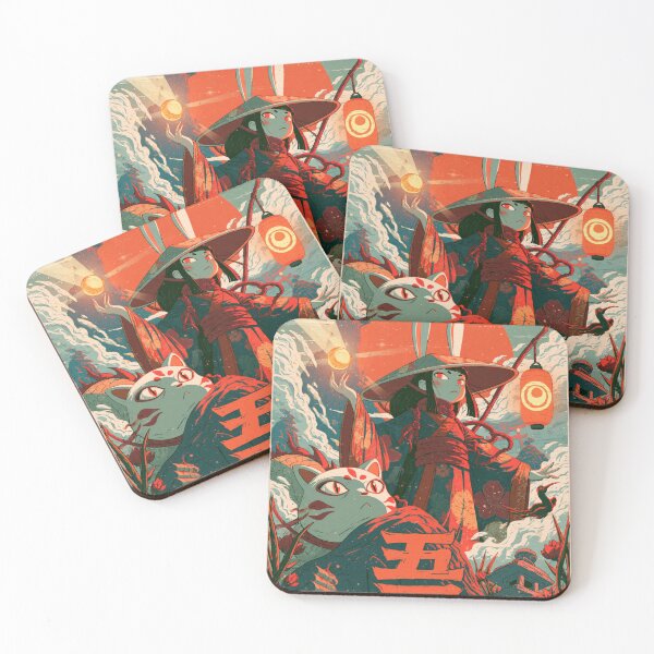 Item preview,  Samurai Warriors Poster | Japanese Fantasy Art Print Red Aesthetic designed and sold by Affiches29 Animé .