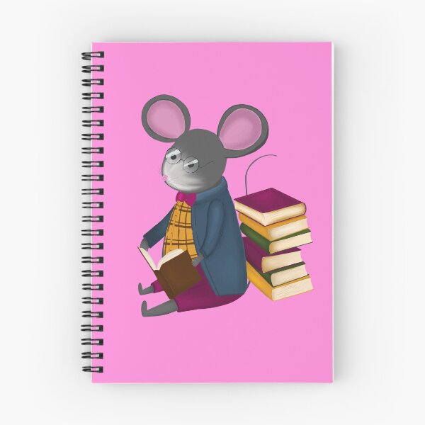 Item preview, Cute Scholar Mouse Reading Book Illustration designed and sold by DigiBlossom.