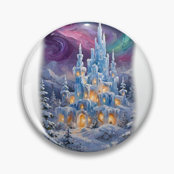 Item preview, Happy Little Ice Castle in the Snow - Bob Ross Fan Art Holiday Tee designed and sold by KERK Art and Design.