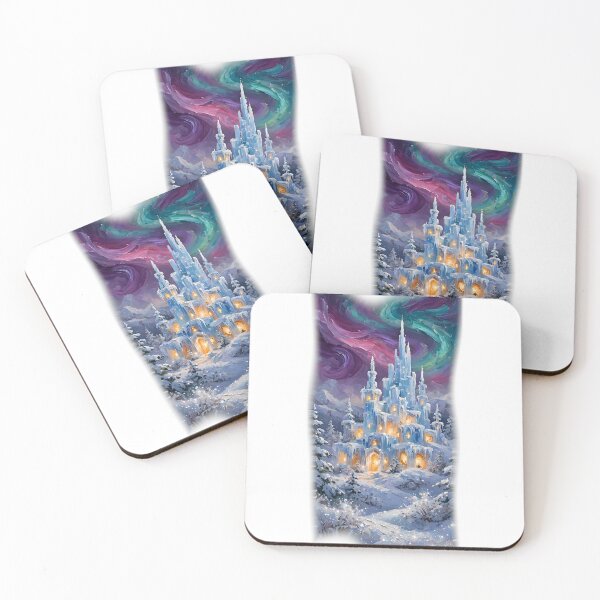 Item preview, Happy Little Ice Castle in the Snow - Bob Ross Fan Art Holiday Tee designed and sold by KERK Art and Design.