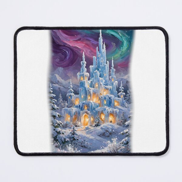 Item preview, Happy Little Ice Castle in the Snow - Bob Ross Fan Art Holiday Tee designed and sold by KERK Art and Design.