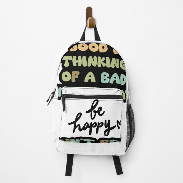 Item preview, "Be Happy - Don't Ruin a Good Day Thinking of a Bad Yesterday | Retro Bubble Letter Quote Design PNG" designed and sold by GoldenSparkleShop.