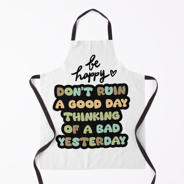 Item preview, "Be Happy - Don't Ruin a Good Day Thinking of a Bad Yesterday | Retro Bubble Letter Quote Design PNG" designed and sold by GoldenSparkleShop.