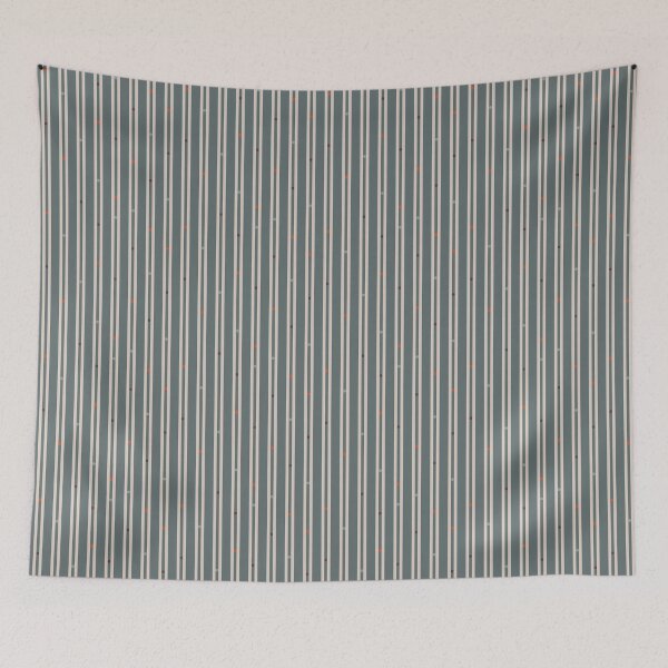 Item preview, Contemporary Heritage Dotted Stripe - Orange teal burgundy & white designed and sold by pakanta.