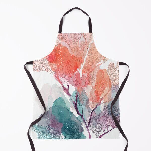 Item preview, Sea Fan Coral Art Watercolor Coral Pink and Teal Branching Reef Wall Print designed and sold by solynneart.