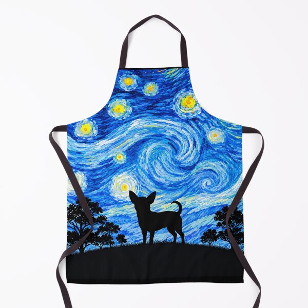 Item preview, Funny Chihuahua Dog Starry Night Painting Moon Star Mom Dad Kids designed and sold by FurryHavenPH.