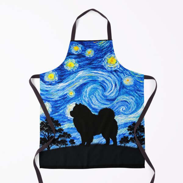 Item preview, Funny Chow Chow Dog Starry Night Painting Moon Star Mom Dad Kids designed and sold by FurryHavenPH.