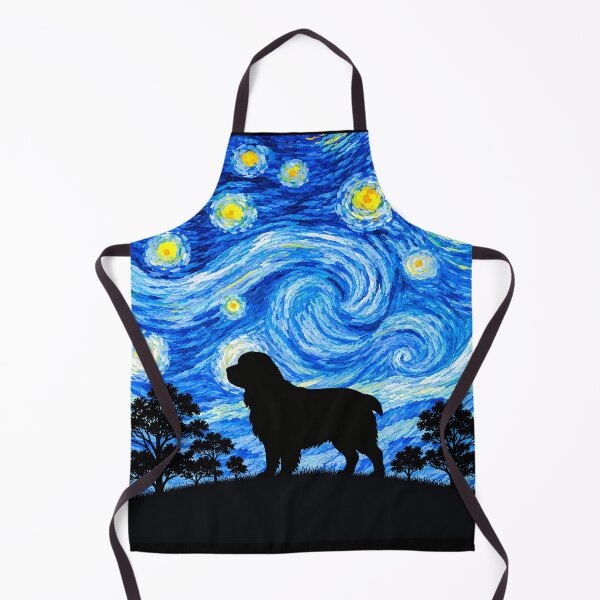 Item preview, Funny Clumber Spaniel Dog Starry Night Painting Moon Star Mom Dad Kids designed and sold by FurryHavenPH.