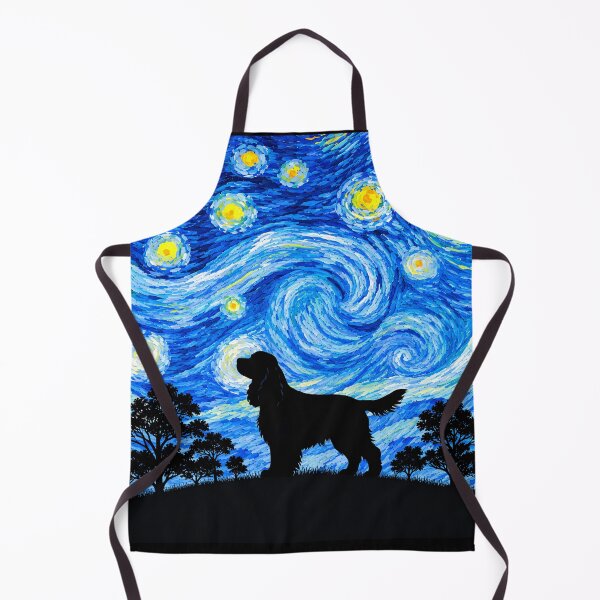 Item preview, Funny Cocker Spaniel Dog Starry Night Painting Moon Star Mom Dad Kids designed and sold by FurryHavenPH.