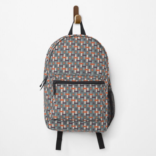 Item preview, Contemporary Heritage Interlock Grid - Teal burgundy orange & Off-white designed and sold by pakanta.