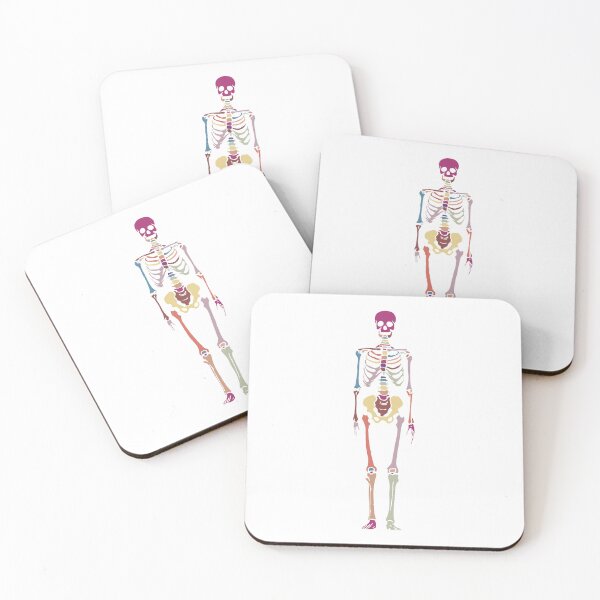 Item preview, Pink & Multicolour Skeleton - Minimalist Anatomy Line Art designed and sold by iampaulmorris.