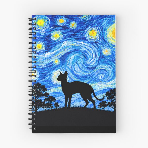 Item preview, Funny Cornish Rex Cat Starry Night Painting Moon Star Mom Dad Kids designed and sold by FurryHavenPH.