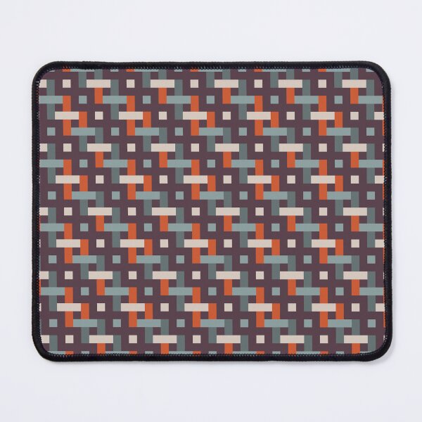 Item preview, Contemporary Heritage Interlock Grid - Burgundy orange teal & Off-white designed and sold by pakanta.