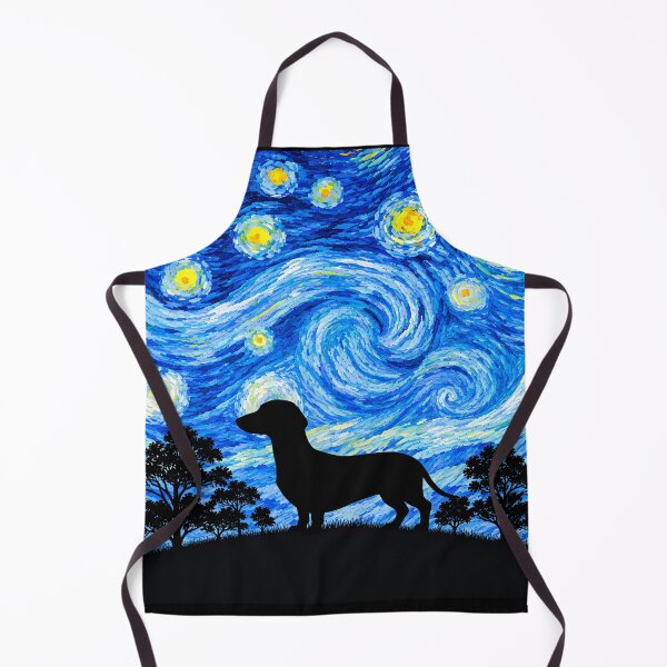 Item preview, Funny Dachshund Dog Starry Night Painting Moon Star Mom Dad Kids designed and sold by FurryHavenPH.
