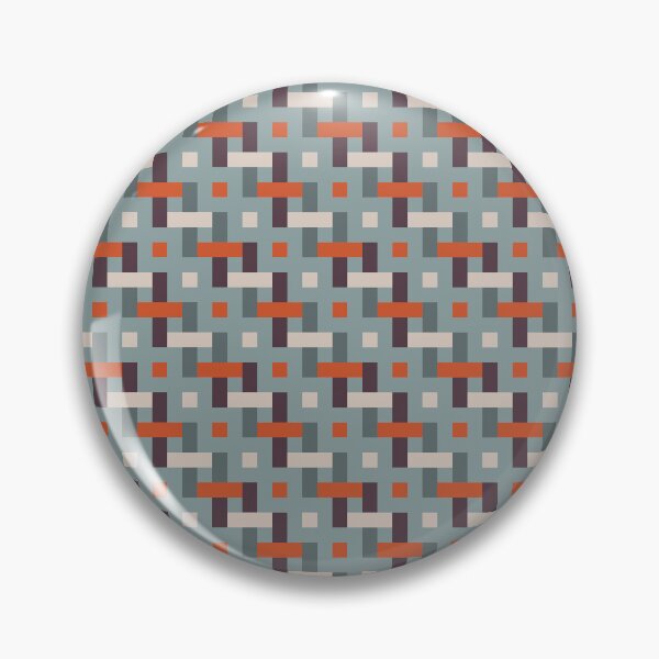 Item preview, Contemporary Heritage Interlock Grid - Orange teal burgundy & Off-white designed and sold by pakanta.
