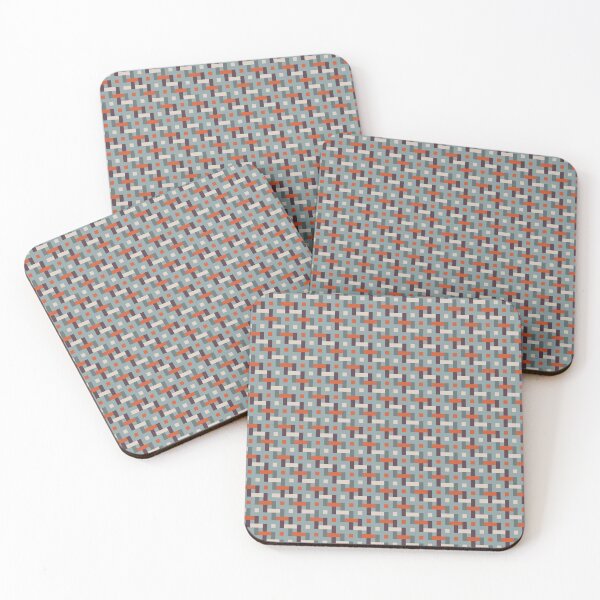 Item preview, Contemporary Heritage Interlock Grid - Orange teal burgundy & Off-white designed and sold by pakanta.