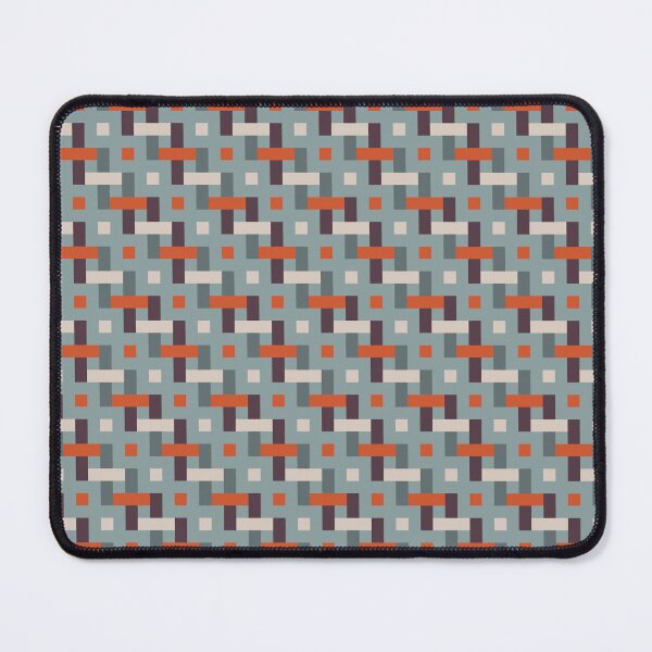 Item preview, Contemporary Heritage Interlock Grid - Orange teal burgundy & Off-white designed and sold by pakanta.