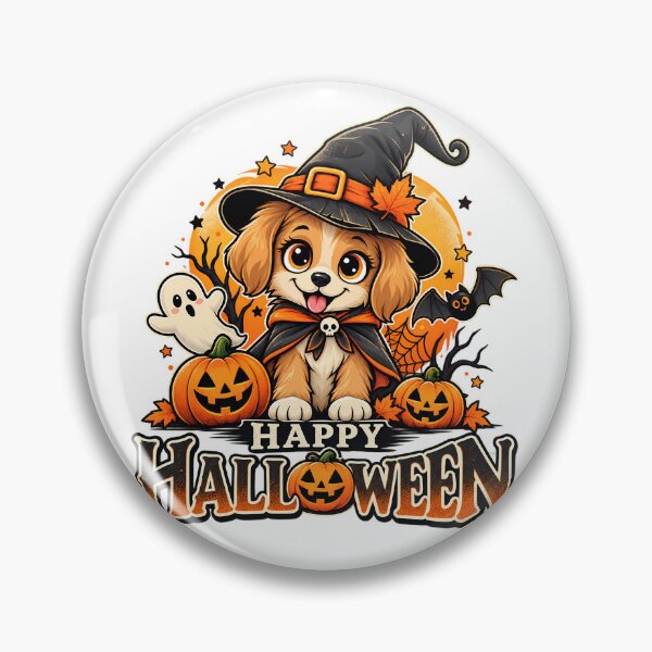 Item preview, Cute dogy and Ghost Happy Halloween  designed and sold by DesignArtist.ia.