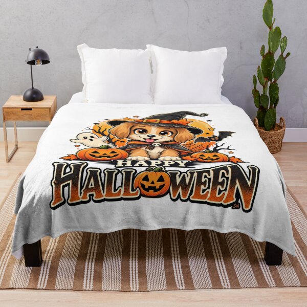 Item preview, Cute dogy and Ghost Happy Halloween  designed and sold by DesignArtist.ia.