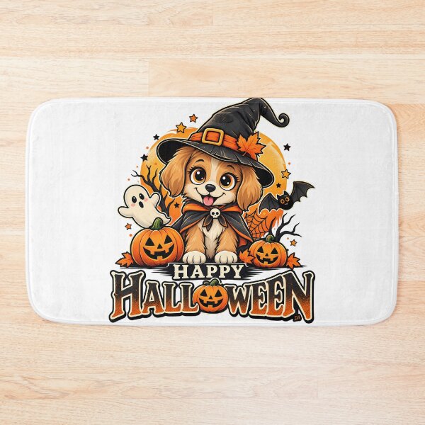 Item preview, Cute dogy and Ghost Happy Halloween  designed and sold by DesignArtist.ia.