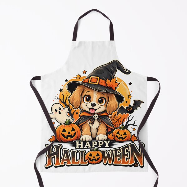 Item preview, Cute dogy and Ghost Happy Halloween  designed and sold by DesignArtist.ia.