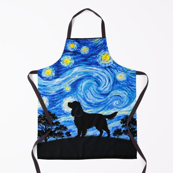 Item preview, Funny Field Spaniel Dog Starry Night Painting Moon Star Mom Dad Kids designed and sold by FurryHavenPH.