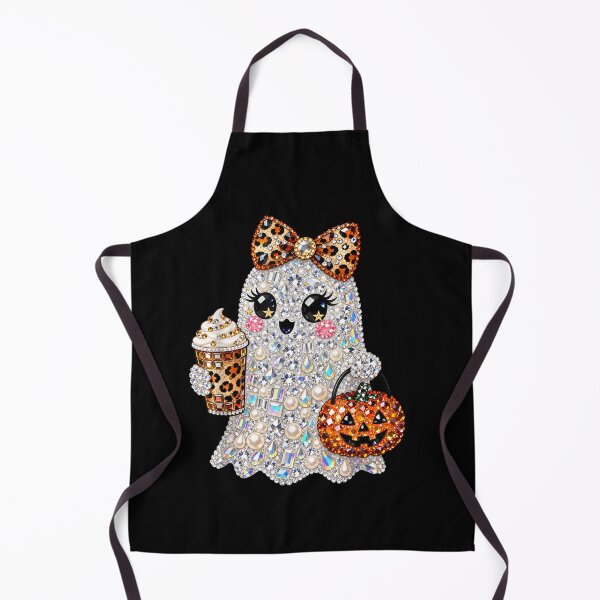 Item preview, Rhinestone Ghost Leopard Bow Halloween Pumpkin Ghost designed and sold by LASTIQUE-dd.