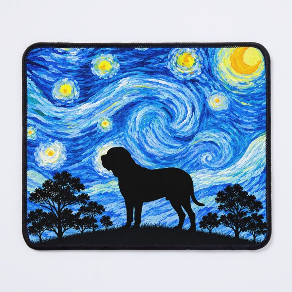 Item preview, Funny Fila Brasileiro Dog Starry Night Painting Moon Star Mom Dad Kids designed and sold by FurryHavenPH.